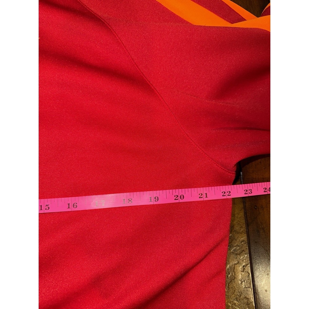 Nike Jacket Mens XL Red Orange Stripe Logo Swoosh Running Football Full Zip Y2K - Picture 6 of 10